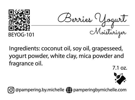 Berries Yogurt Soap Label