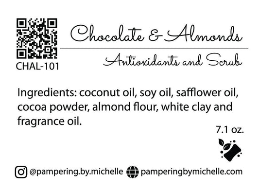 Chocolate & Almonds Soap Label