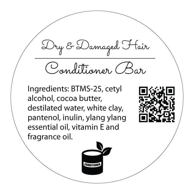 Dry & Damaged Hair Conditioner Label