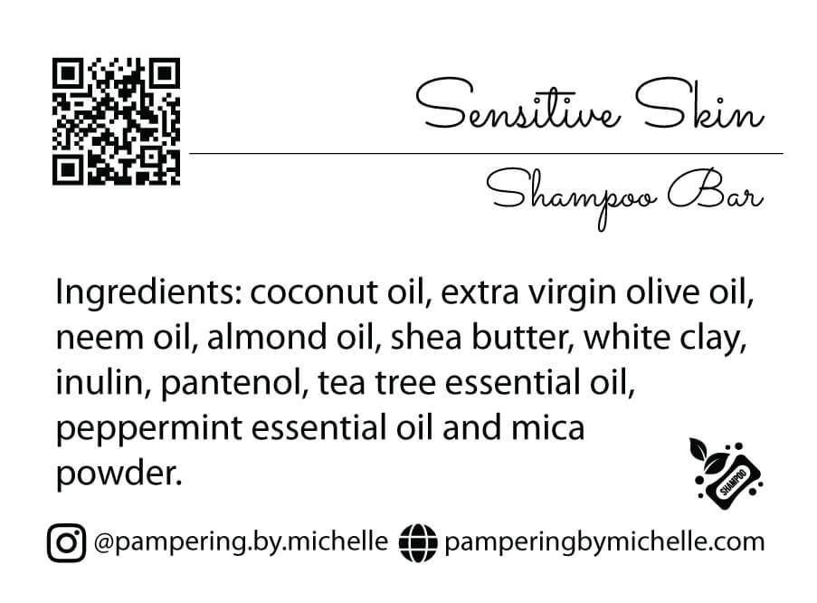 Sensitive Shampoo Label