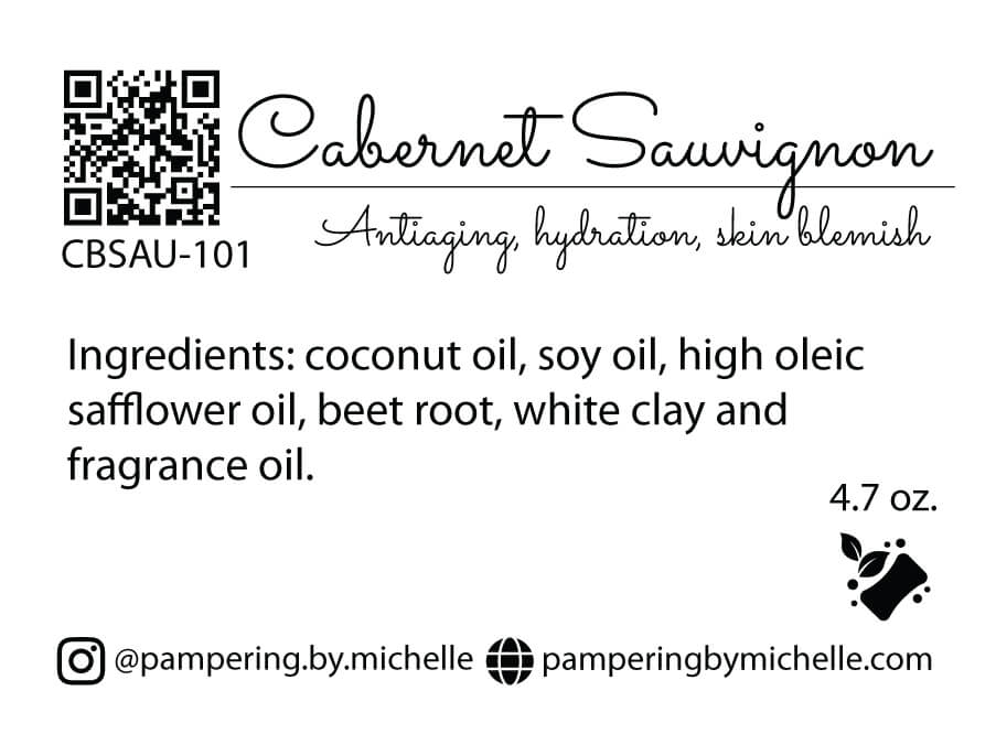 Cabernet Sauvignon Soap Label