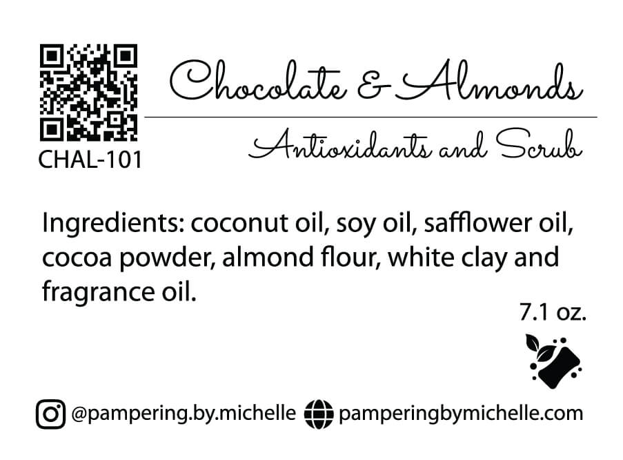 Chocolate & Almonds Soap Label