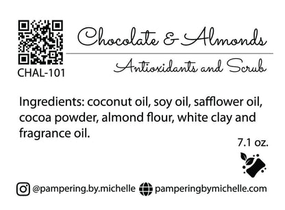 Chocolate & Almonds Soap Label