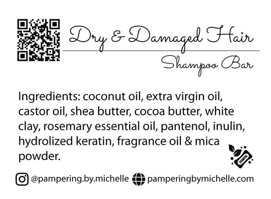 Dry & Damaged Hair Shampoo Label