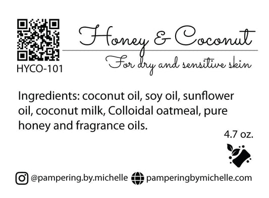 Honey & Coconut Soap Label