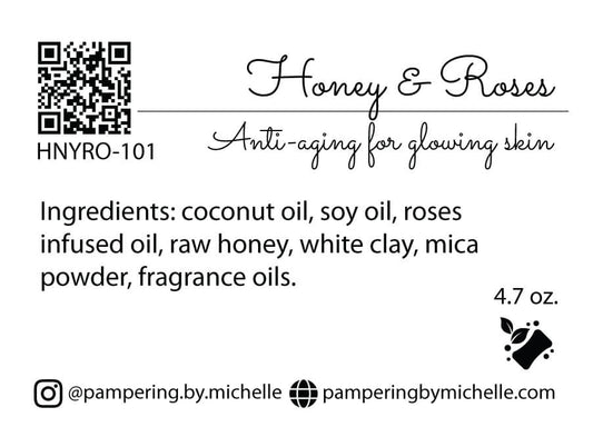 Honey & Roses Soap Label