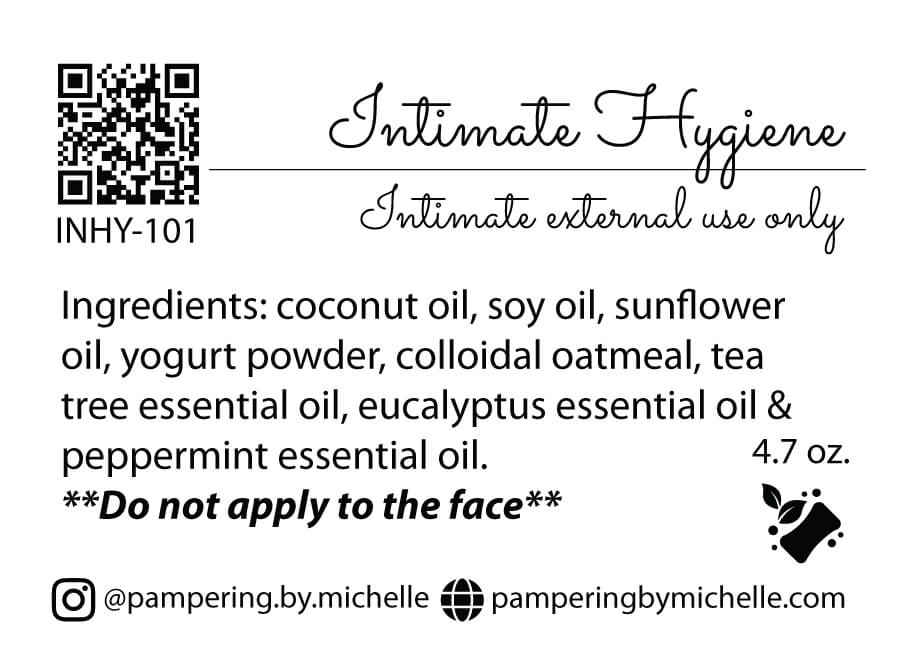 Intimate Hygiene Soap Label
