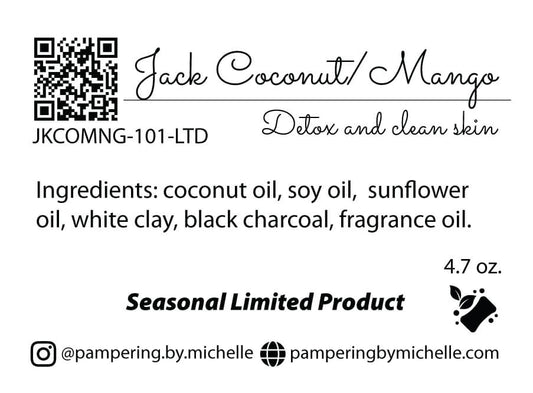 Jack Coconut / Mango Soap Label