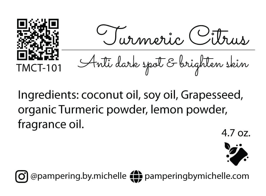 Turmeric Citrus Soap Label